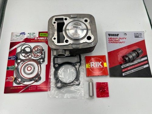 New Kawasaki KLX140 KLX150 Big Bore Kit 63mm with Racing Camshaft Top set Gasket - Zdjęcie 1 z 24