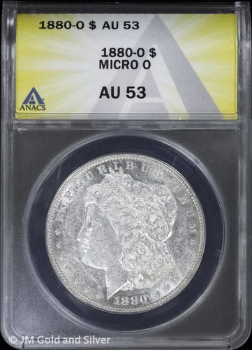 1880-O $1 Morgan Silver Dollar ANACS AU 53 | Micro O