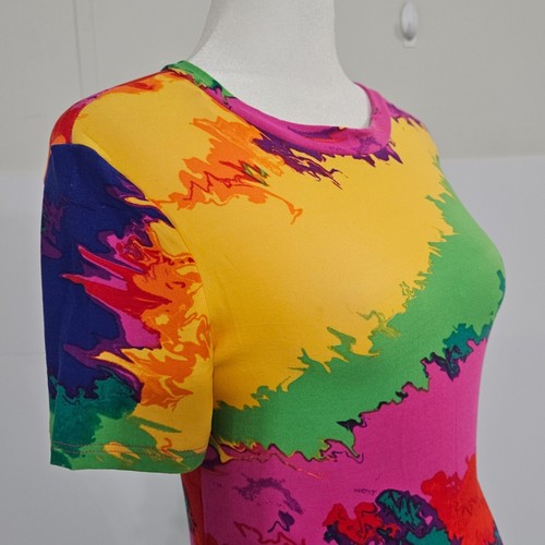 Love Size S Multi-Colored Tie Dyed Polyester Spandex Form Fitting Summer Short-S - Picture 17 of 22