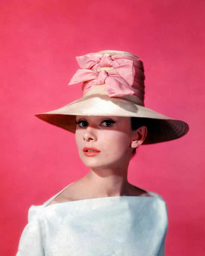 Audrey Hepburn In Funny Face In Hat Fashion Pose 16X20 Canvas