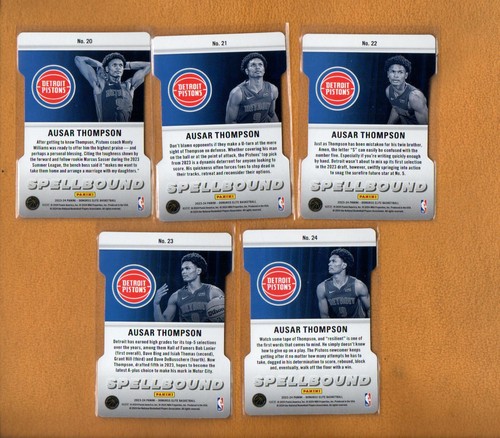 2023-24 Donruss Elite Spellbound Orange Die Cut Ausar Thompson Rookie RC Set - Picture 2 of 2
