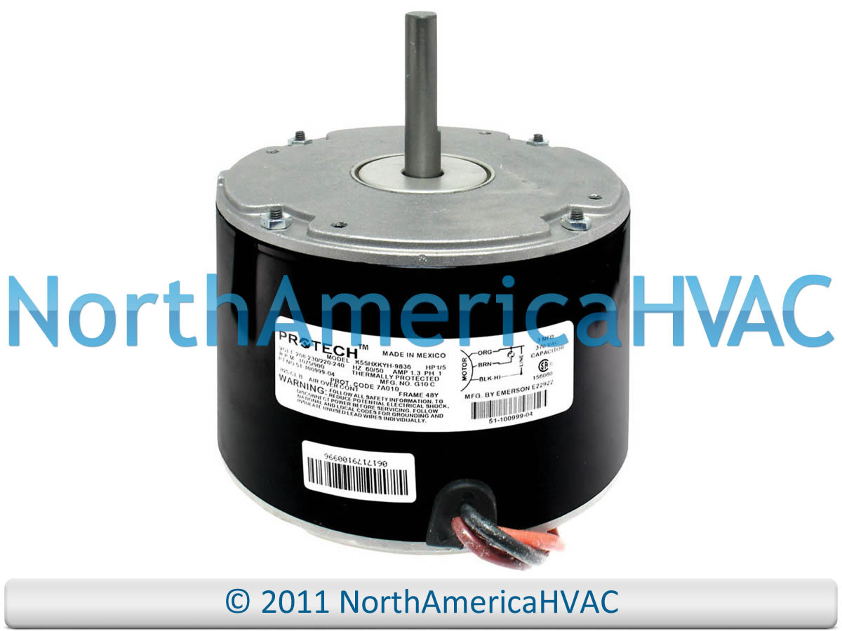 OEM Rheem Condenser FAN MOTOR 1/5 HP Replaces Emerson