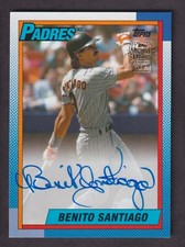 Benito Santiago 2020 Topps Archives Fan Favorites On Card Autograph 1990 Style