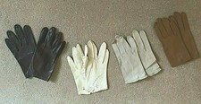 4 PAIR OF VINTAGE LEATHER GLOVES SIZE MEDIUM