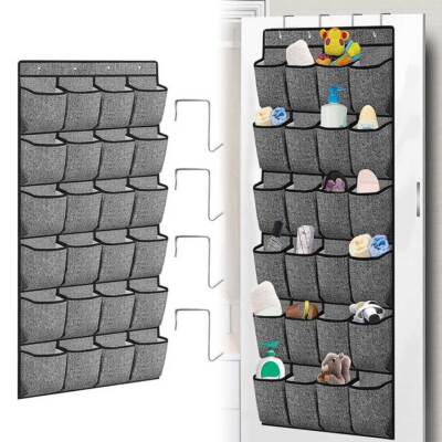 24 Taschen Hängeaufbewahrung Hängeorganizer Aufbewahrung Wand Tür Organizer