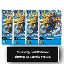 Zudomon - BT2-027 U - Uncommon Digimon TCG Card Playset Blue