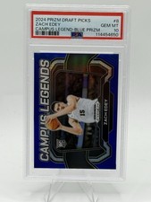 2024 Prizm Draft Picks Campus Legends Blue Prizm /199 Zach Edey PSA 10 RC Pop 1!