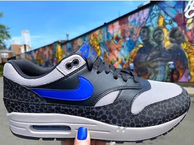 Nike Air Max 1 Men s SZ.9.5 ''SAFARI'' Reflective Black BQ6521-000 New No Box