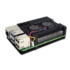 Raspberry Pi 5 Aluminum Alloy Armor Case,Pi 5 Heatsink with Dual Fan