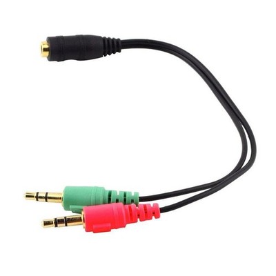 Mikrofonkabel Klinke 3,5mm 17cm für Kopfhörer