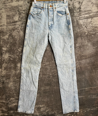 Wrangler Premium A001 4020 Light Wash Straight Jeans 31 x 36 Red Tab Vintage