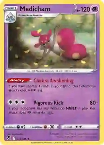 Medicham - 073/195 - Holo Rare (Near Mint) Silver Tempest - Psychic Pokémon