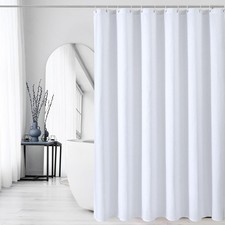 Bingobang Shower Curtains Set for W 70.9" x L (1 Panels), White 