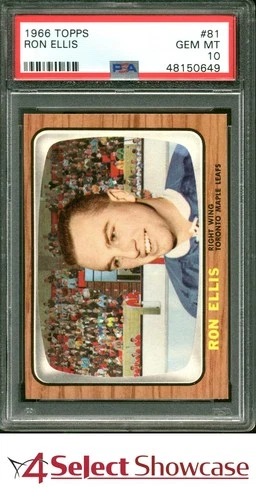 1966 TOPPS #81 RON ELLIS MAPLE LEAFS POP 1 PSA 10 SET BREAK