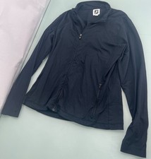 Footjoy FJ Performance Golf Jacket Women's Medium M Full Zip Nylon Stretch Black