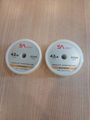 Lot Of 2 Scientific Anglers Absolute Shooting Line Flat Mono  42lb .022in 30m