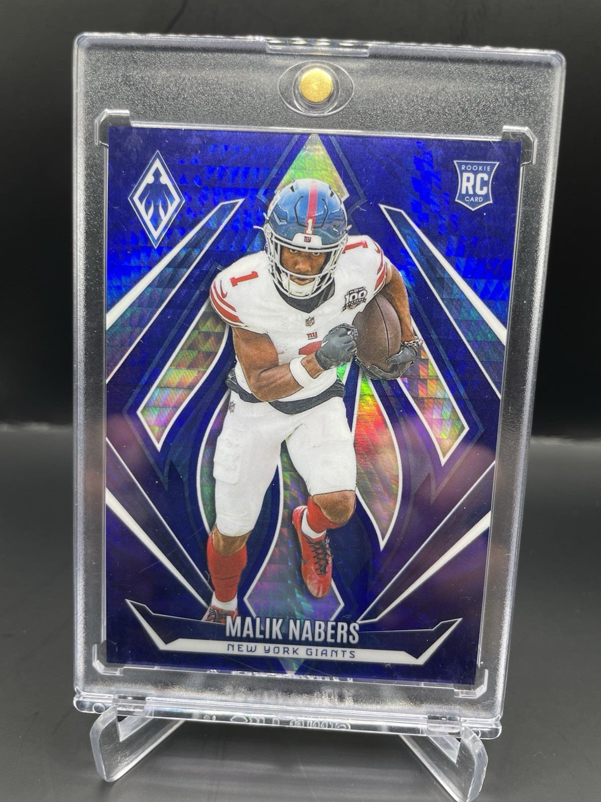 2024 Panini Phoenix - Rookies Malik Nabers #221 Blue Hyper /70 (RC)