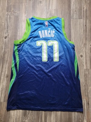 Dallas Mavericks Jersey Mens 2XL Blue Green NBA Basketball Luka