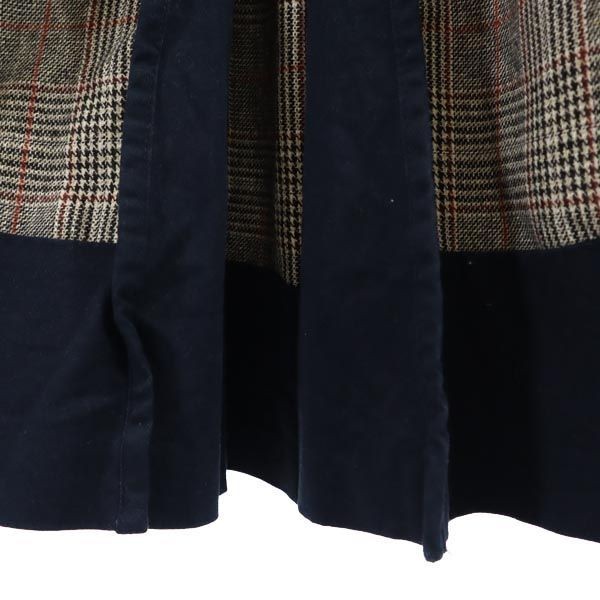 AMERI UNDRESSED Check Pattern Long skirt Gray x n… - image 3