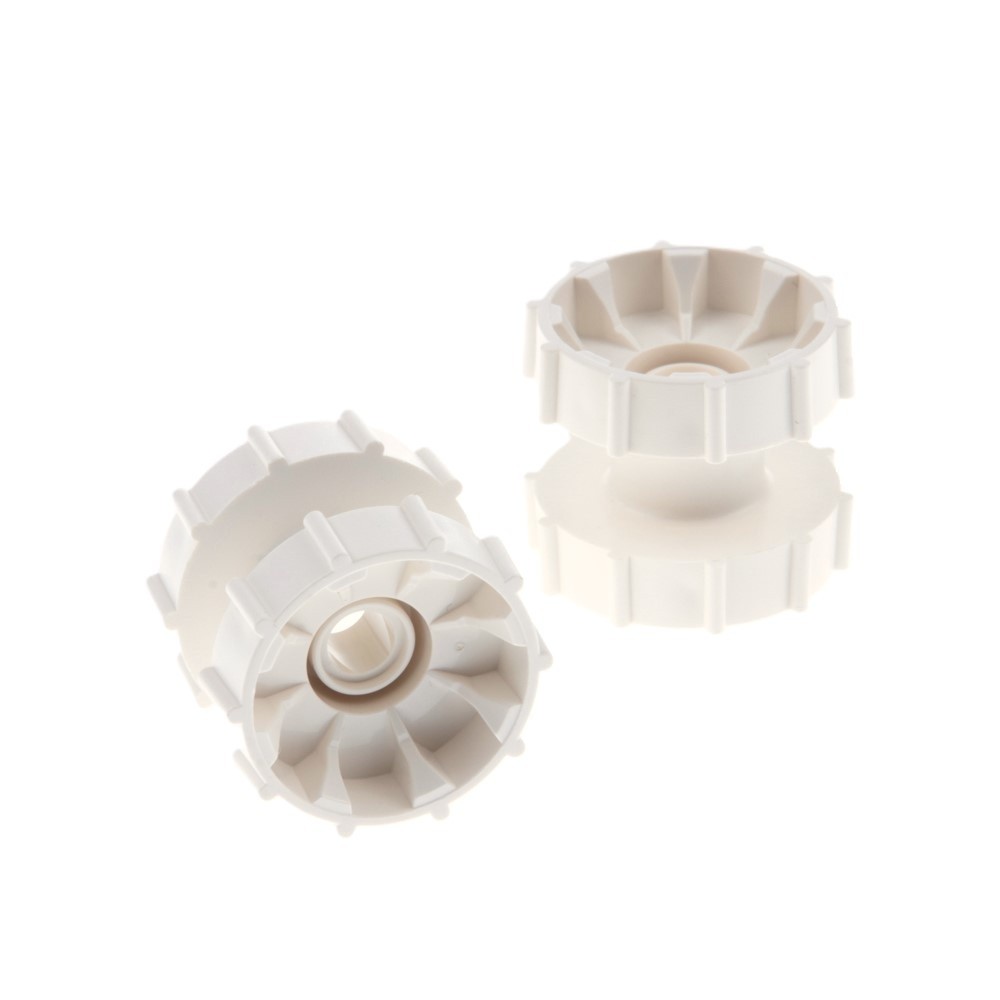 2x Lego Technic Chain Drive Wheel Cream White Guide Wheel Sprockets Wheel 32007