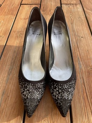 Stuart Weitzman Pumps Gr. 42 schwarz elegant Strass High Heels Designer