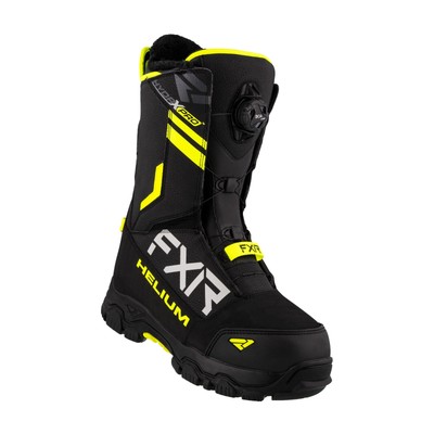 FXR Helium BOA Snowmobile Boots Waterproof Insulated Fixed Liner Black/Hi-Vis