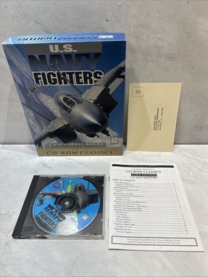 EA Electronic Arts U.S. Navy Fighters PC CD-ROM Software Vintage 1997 Big Box