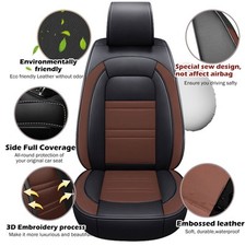 Leather Car Seat Covers Full Set Cushion For Dodge Ram 1500 2500 3500hd Brown Leather Car Seat Covers Full Set Cushion For Dodge Ram 1500 2500 3500hd Brown