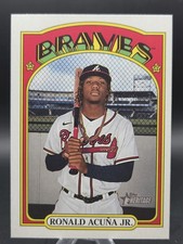 2021 Topps Heritage - SP Team Name Color Swap Variation Ronald Acuña Jr. #299