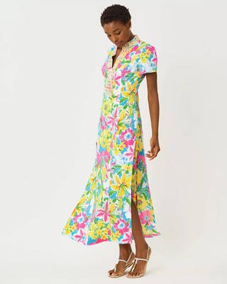 NWT Lilly Pulitzer Velora Maxi Romper Multi Lovely Lilly , All Size ! Free Shipp