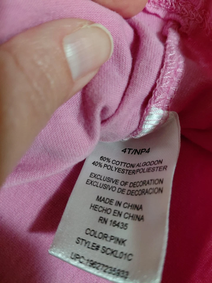 Disney Little Mermaid Pink And Silver Outfit 4T - Image 4 of 4