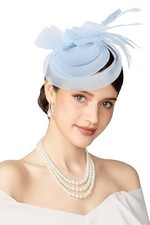 Fascinators Hats for Women - Tea Party Kentucky Fascinator Derby Light Blue