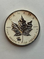 2012 Canada Maple Leaf Reverse Proof 1 oz Silver Coin Titanic Privy Toned