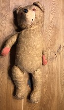 Alter Antiker Teddy Sammlerstück Stofftier Bär Abgenutzt Aber Schön