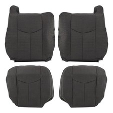AUTOKAY Driver and Passenger Side Bottom and Top Lean Back Seat Cover Gray fo...