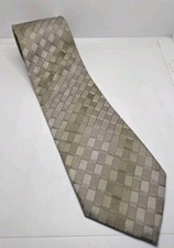 Kenneth Cole Reaction Silk Tie Shades Of Green Geometric Necktie - Men's Classic