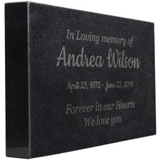 Customized In Loving Memory Black Granite Memorial or Sympathy Gift. Offered ...
