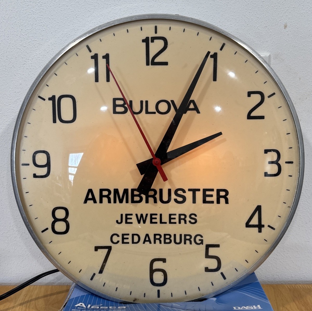 Vintage Bulova Lighted Wall Clock - Armbruster Jewelers