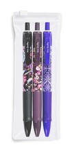 Vera Bradley Black Ink Pen Set Of 3 Fall 19 Medley - NEW In Original Packaging