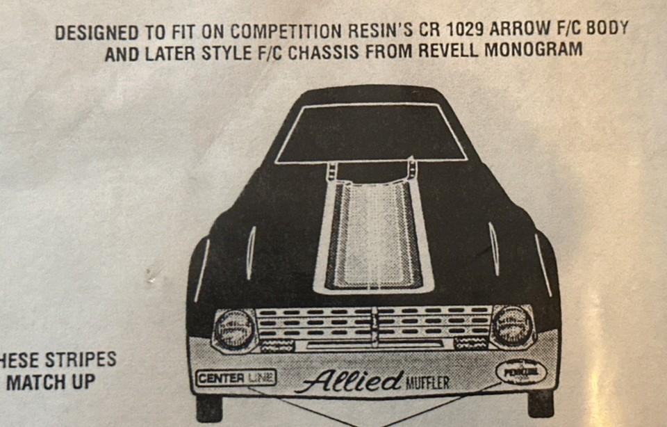 Slixx 1815 Condit Bros Arrow F/C-Dave Condit 1/25 Drag decal | eBay