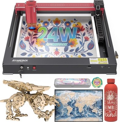 Refurbishe Atomstack Laser Engraver A24 PRO 24W Laser Engraving Cutting Machine
