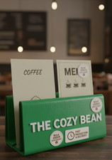 Custom 3D Printed Menu Holder | Personalized Restaurant Name Table Stand | RS-3D