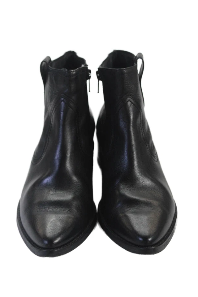 Paul Green Womens Leather Pointed Toe Side Zippered Ankle Boot Black Size UK 5 - Image 2 of 4