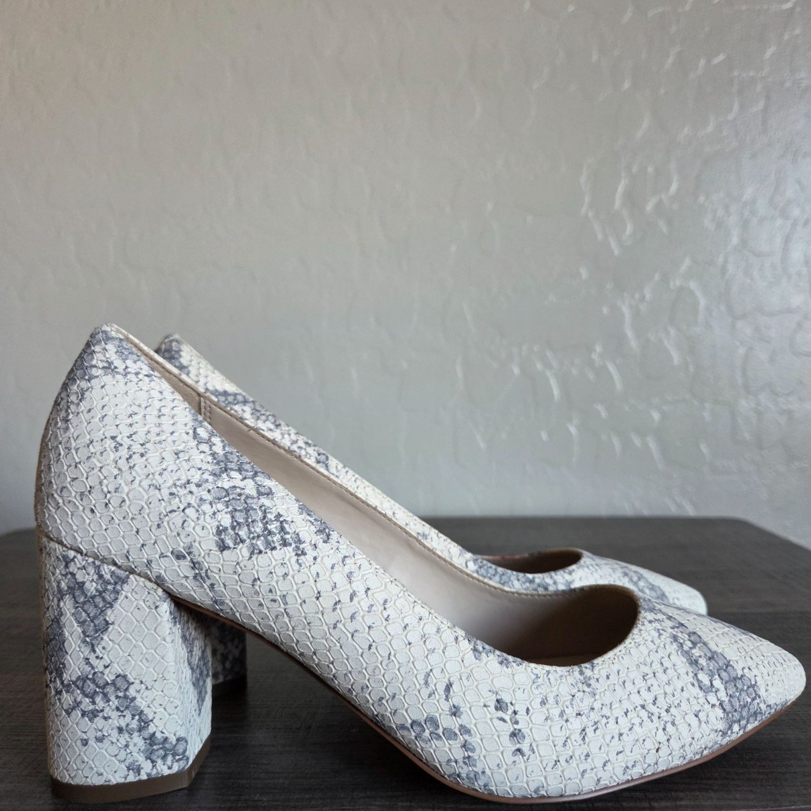Cole Haan Karena Chalk Python Embossed Snakeskin … - image 1