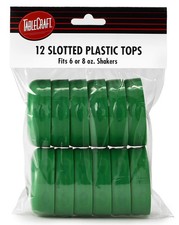 TableCraft C260SLTGR Plastic Top for 6 Oz Shaker Green Slotted 1 Dozen