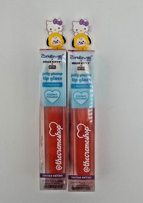 2X The Creme Shop x Hello Kitty x BT21 Jelly Plump Lip Gloss - Mochi Cutie