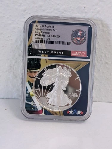 2019-W $1 1-oz Proof American Silver Eagle Congratulations Set NGC PF69UC ER