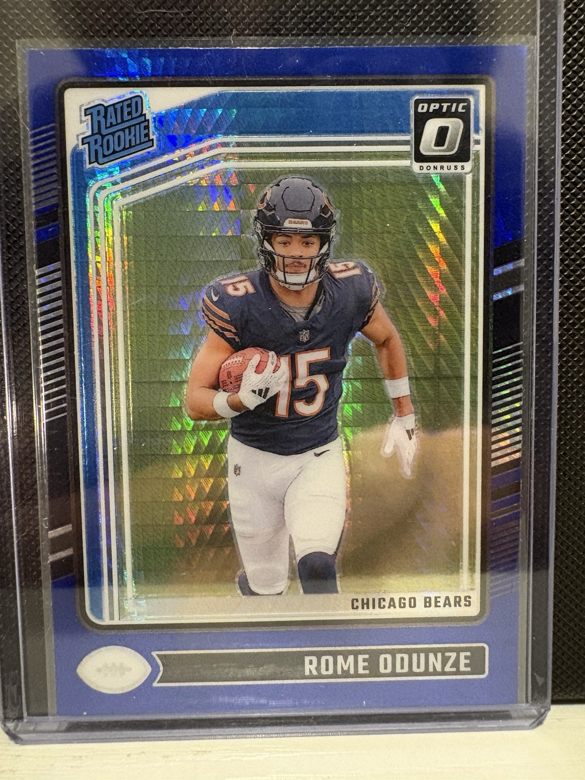 2024 Panini Donruss Optic Rated Rookie Rome Odunze #286 Blue Hyper Prizm (RC) **
