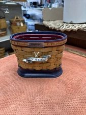 rare Longaberger  2013 Inaugural Basket red blue stripes 7F1