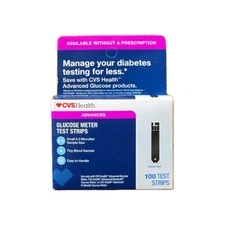 CVS Health Advanced Diabetic Test Strips, 100 Strips 